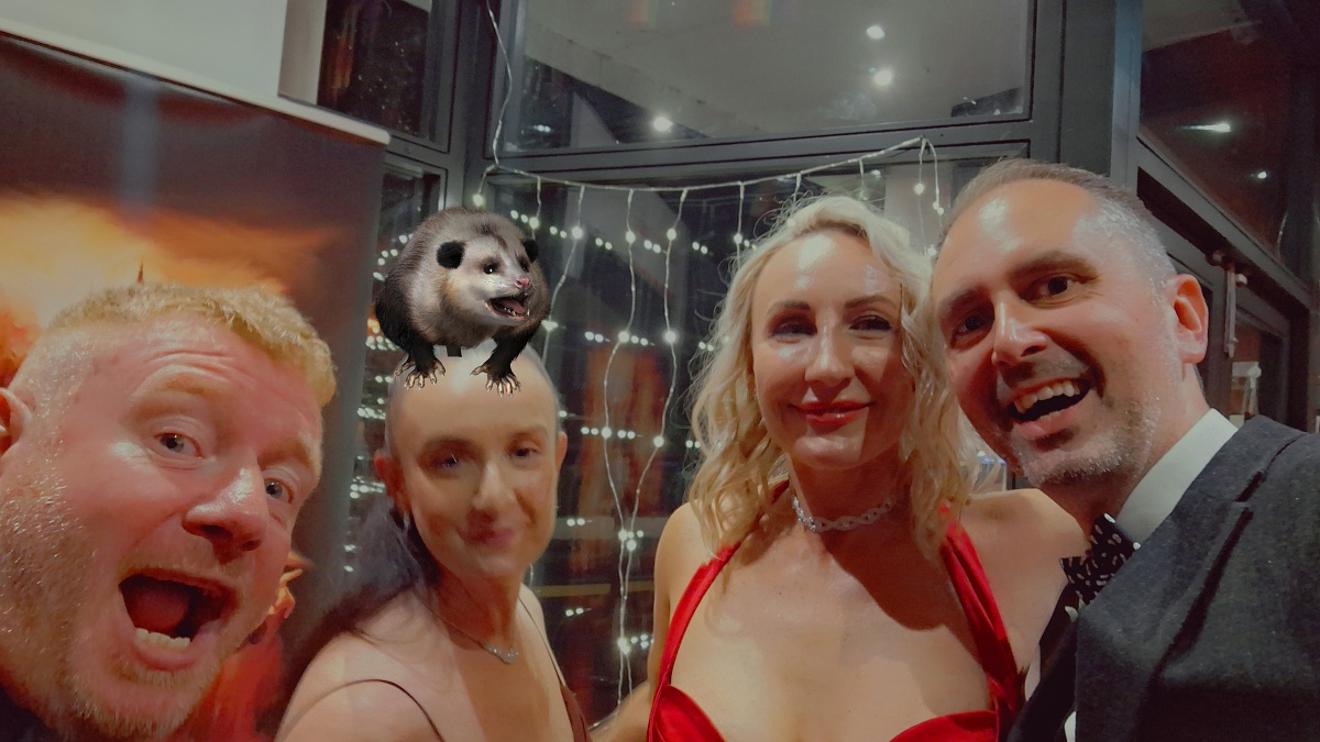 a CGI possum at the Dracula premiere